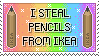 i steal pencils from ikea