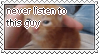 never listen to this guy. a small kitten